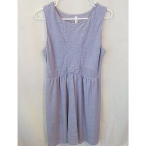 Sleeveless Summer Dress Size L Women Lace Overlay Lined Purple Casual Boho